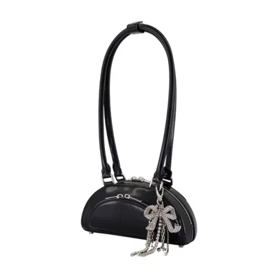 Self-portrait Mini With Charm Shoulder Bag In Black