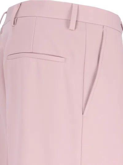 Dries Van Noten Wide-leg Trousers In Pink Wool In Pink