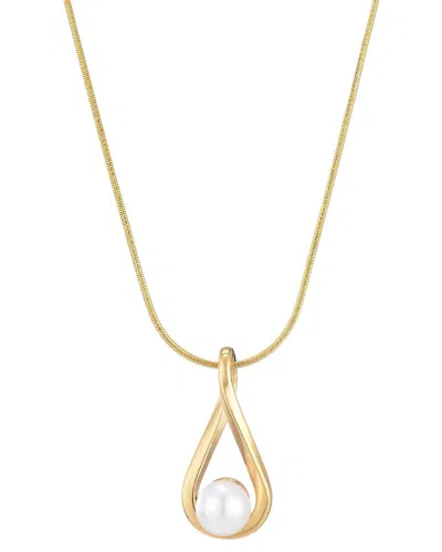 Adornia Tarnish Resistant 18k Gold Plated Hanging Freshwater Pearl Necklace