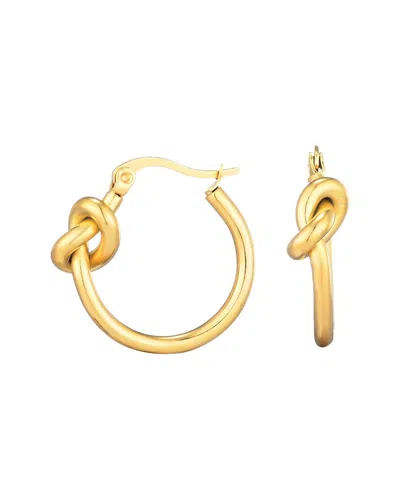 Adornia 14k Plated Knot Hoop Earrings No Color No In Gold