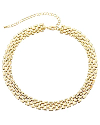 Adornia 14k Gold Plated Grid Chain Necklace