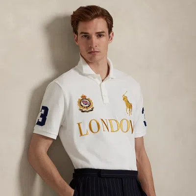 Ralph Lauren Classic Fit London Mesh Polo Shirt In White