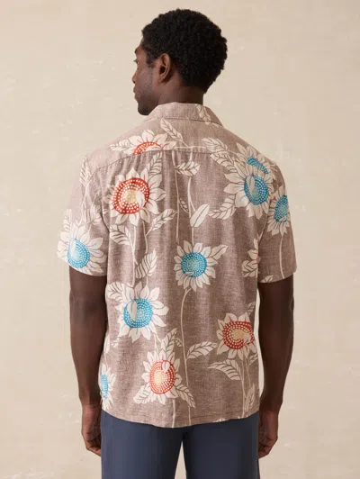 Faherty Short Sleeve Breeze Camp Shirt In Multi