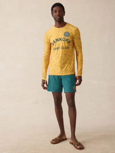 Faherty Ghana Long Sleeve Rash Guard In Blue