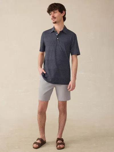 Faherty Short-sleeve Movement&trade; Pique Polo Shirt In Black