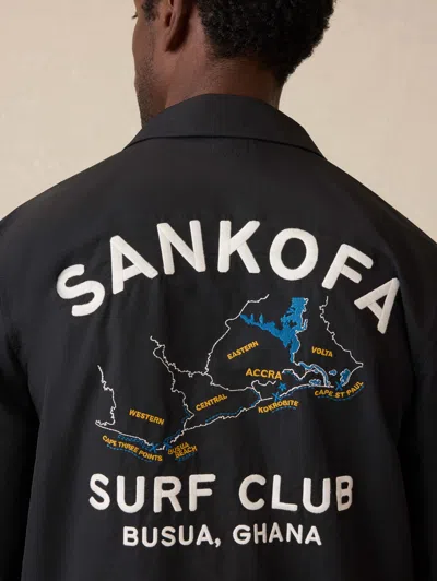 Faherty Ghana Coaches Jacket In Black