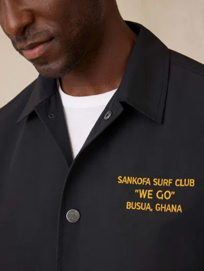 Faherty Ghana Coaches Jacket In Black