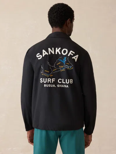 Faherty Ghana Coaches Jacket In Black