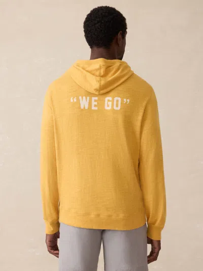 Faherty Ghana Sunwashed Slub Hoodie In Yellow