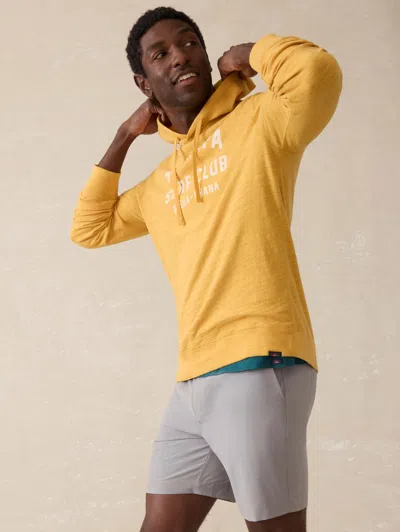 Faherty Ghana Sunwashed Slub Hoodie In Yellow