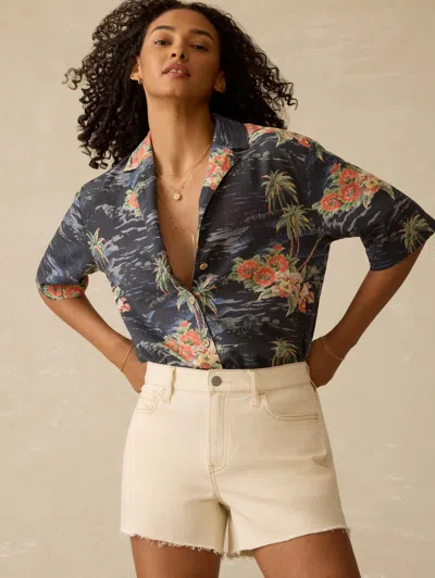 Faherty Kanoa Camp Shirt In Gray