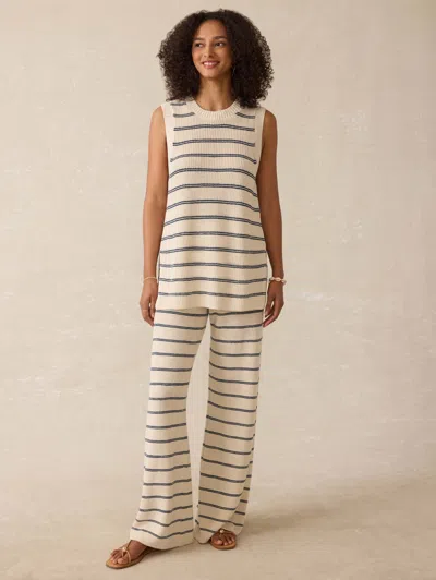 Faherty Linen Cotton Muscle Tank In Neutral