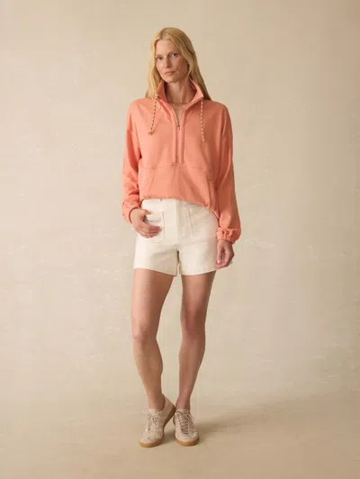 Faherty High Tide Terry Anorak Hoodie In Brown