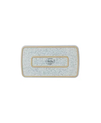 Denby Halo Speckle Rectangular Plate In Blue