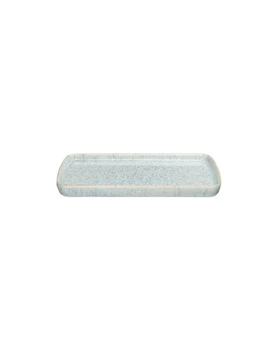 Denby Halo Speckle Rectangular Plate In Blue