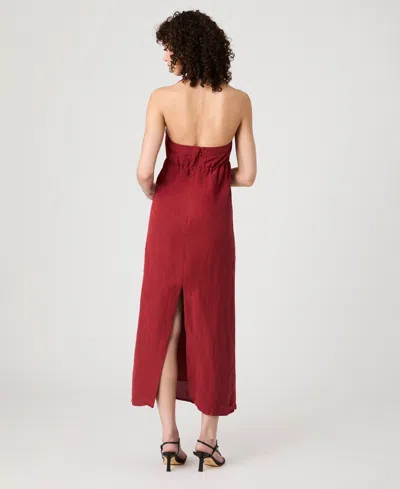 French Connection Birdie Halter Sundress In Red