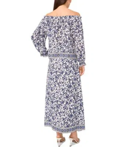 Sam & Jess Sam Jess Womens Floral Print Off The Shoulder Top Maxi Skirt In Multi