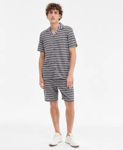 Karl Lagerfeld Men's Zig-zag Shirt In Gray