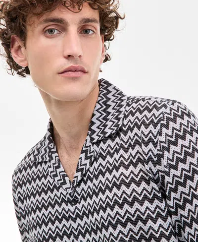 Karl Lagerfeld Men's Zig-zag Shirt In Gray