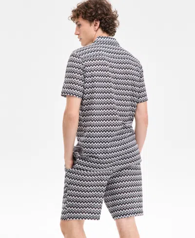 Karl Lagerfeld Men's Zig-zag Shirt In Gray