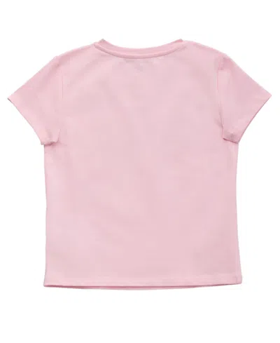 Guess Big Girl Short Sleeve With Shiny Foil Print Logo T-shirt In Pink