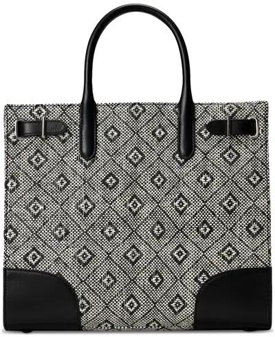 Ralph Lauren Woven Straw Medium Devyn Tote Bag