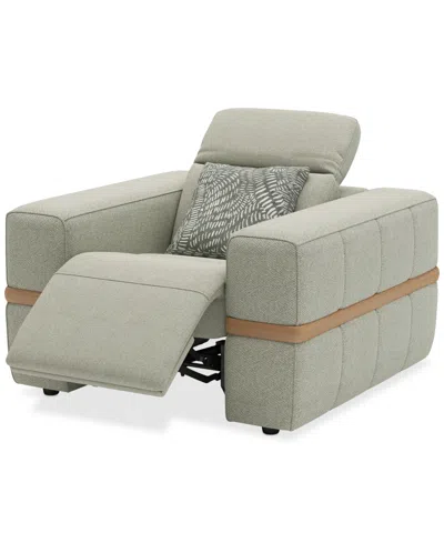 Macy's Nierling Fabric Power Motion Recliner With Power Headrest, Exclusively At  In Green