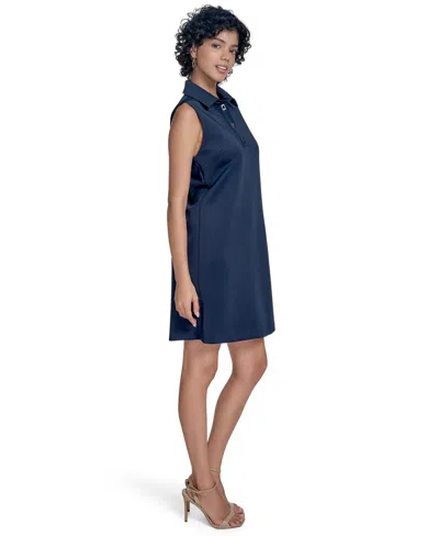 Calvin Klein Women's Sleeveless Scuba Sheath Dress In Blue