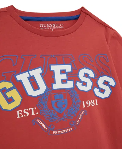 Guess Big Boys Short Sleeve T-shirt In Red
