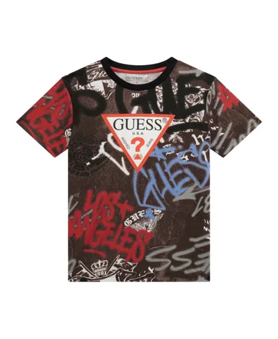 Guess Big Boys Short Sleeve T-shirt In Red