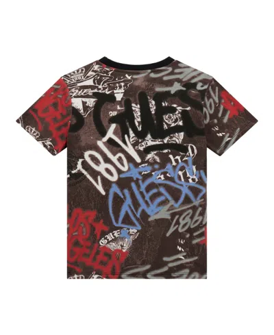 Guess Big Boys Short Sleeve T-shirt In Red