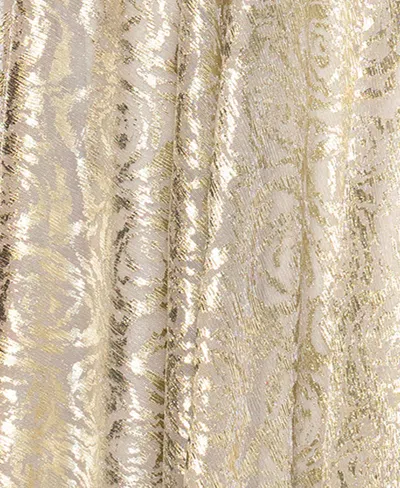 Betsy & Adam One-shoulder Foil Flower Gown In Neutral