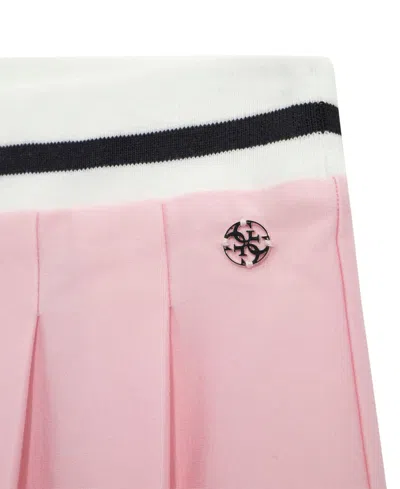 Guess Big Girl Ponte With An Elastic Wait Skirt In Pink