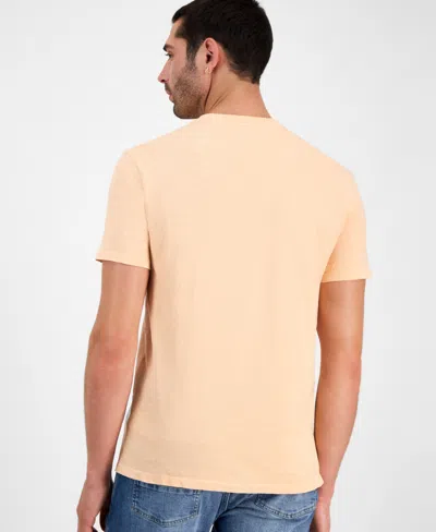 Guess Men's Timeless Short Sleeve Embroidered Logo Graphic T-shirt In Neutral