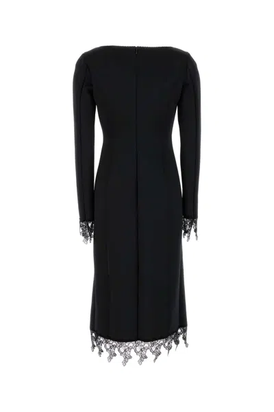 Blumarine Stretch Jersey Dress Square Neckline In Black