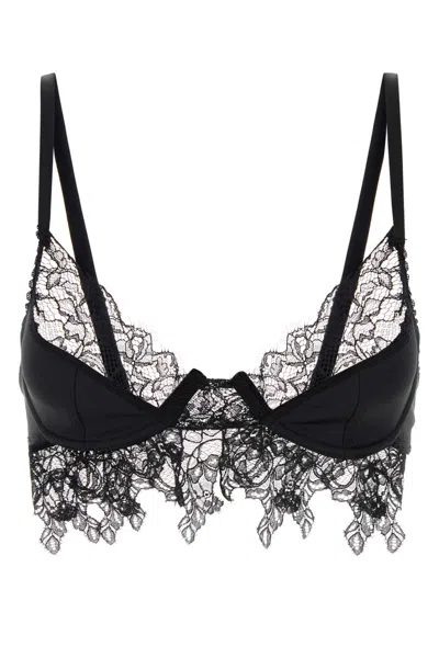 Blumarine Stretch Jersey Bra Lace Detailing In Black