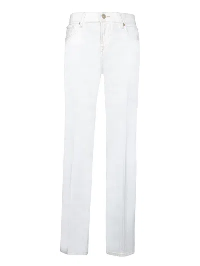 7 For All Mankind Straight-leg White Jeans With Tailored Fit