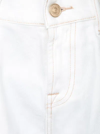 7 For All Mankind Spencer Flare Milkyway White Jeans In White