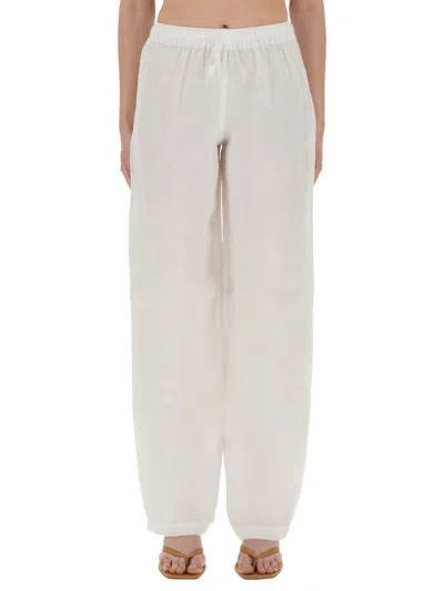 120% Lino Linen Pants In White