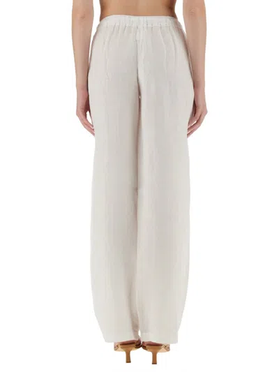 120% Lino Linen Pants In White