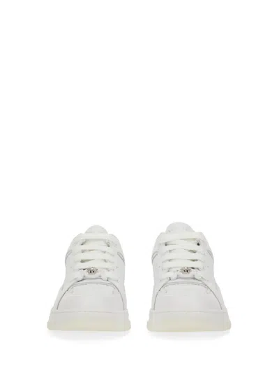 Versace Sneakers With Embossed Logo In White