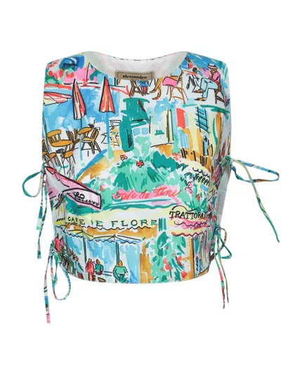 Alessandro Enriquez Cafã© De Flore Multicolor Tank Top