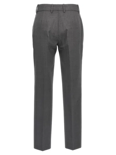 Ermanno Scervino Wool Trousers With Back Pockets And Belt Loops In Gray