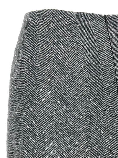 Ermanno Scervino Rhinestone-embellishment Pencil Skirt In Gray