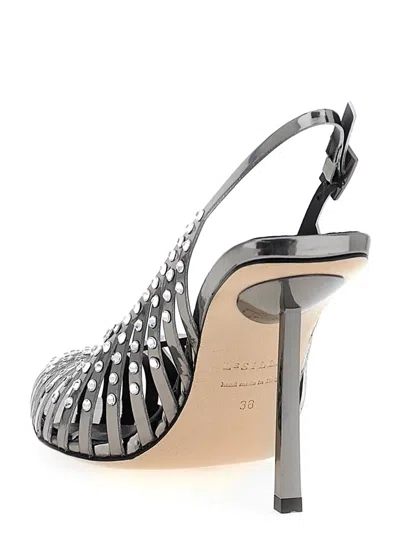 Le Silla Cage Pumps Silver In Multi