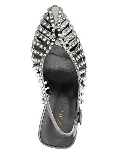 Le Silla Cage Pumps Silver In Multi