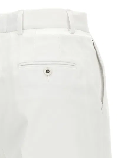 Dolce & Gabbana High Waist Cotton Pants In White