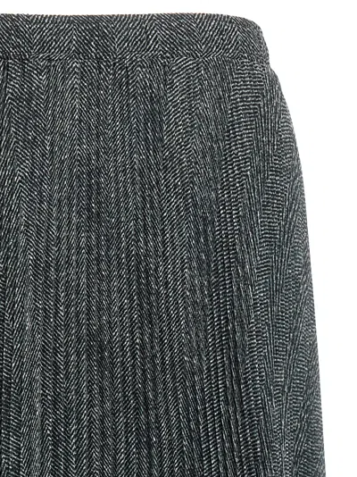 Ermanno Scervino Longuette Skirt With Pleated Design And Elastic Waistband In Gray
