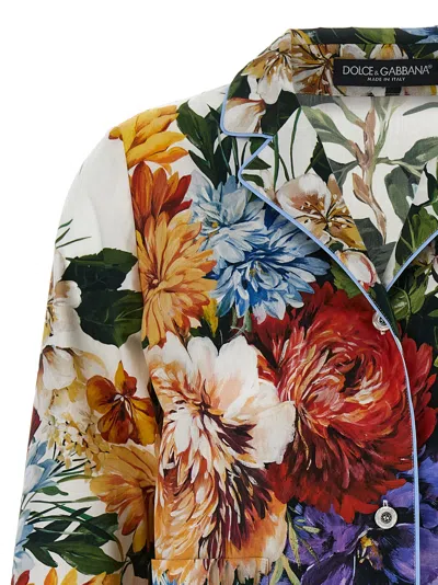Dolce & Gabbana Floral Pattern Collared Neck Long Sleeves Shirt In Multi
