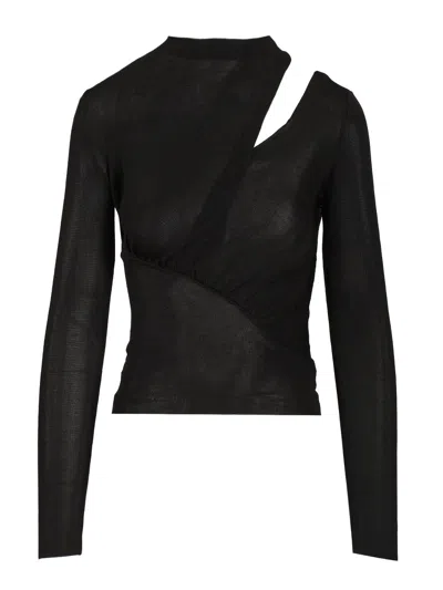 Self-portrait Self Portrait Women Cut Out Knit Top In Black
